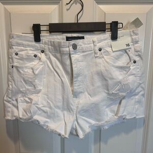Aeropostale Women's White Denim Shorts size 16